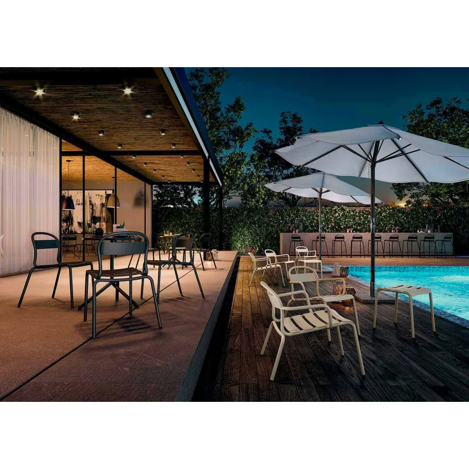 Sedia da Esterno Impilabile in Alluminio Made in Italy, 2 Pezzi - Shyla Viadurini