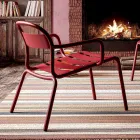 Sedia da Esterno Impilabile in Alluminio Made in Italy, 2 Pezzi - Shyla Viadurini