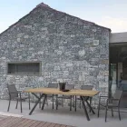 Sedia da Esterno Impilabile in Alluminio Verniciato, Homemotion, 4 Pezzi - Vicki Viadurini