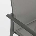 Sedia da Esterno Impilabile in Alluminio Verniciato, Homemotion, 4 Pezzi - Vicki Viadurini
