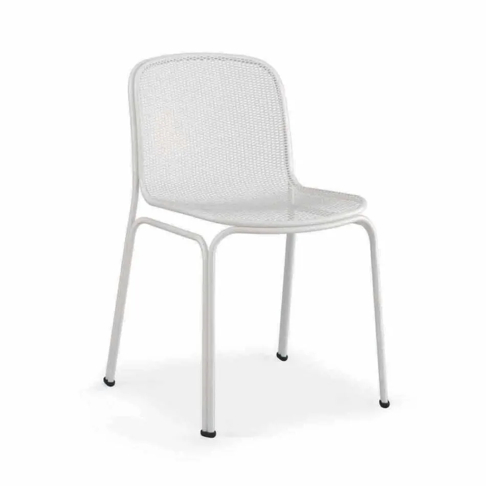 Sedia da Esterno Impilabile in Metallo Made in Italy, 4 Pezzi - Prunella Viadurini