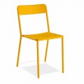 Sedia da Esterno Impilabile in Metallo Made in Italy, 4 Pezzi - Xylia