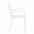 Sedia da Esterno in Alluminio con Braccioli di Design Homemotion - Casper Viadurini