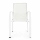 Sedia da Esterno in Alluminio con Braccioli di Design Homemotion - Casper Viadurini