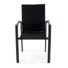 Sedia da Esterno in Alluminio con Textilene a Doppio Strato - Escursione Viadurini