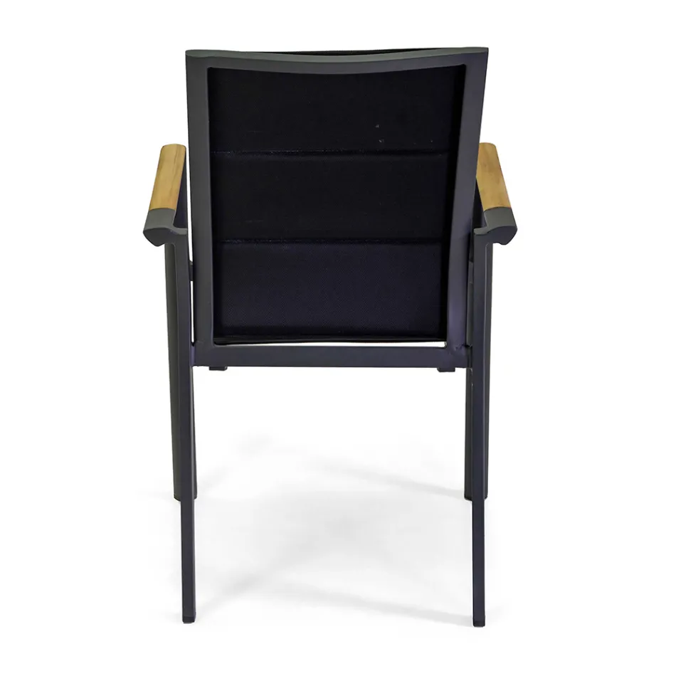 Sedia da Esterno in Alluminio con Textilene a Doppio Strato - Escursione Viadurini