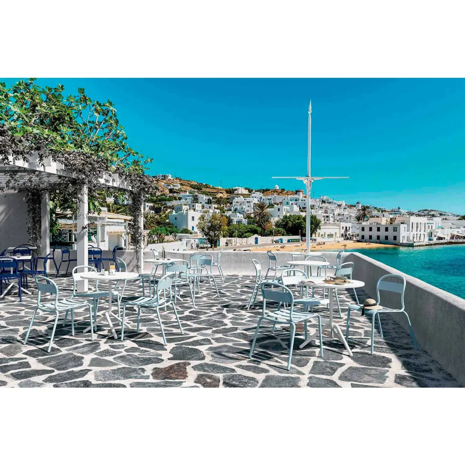 Sedia da Esterno in Alluminio Impilabile Made in Italy, 4 Pezzi - Ulyssa Viadurini