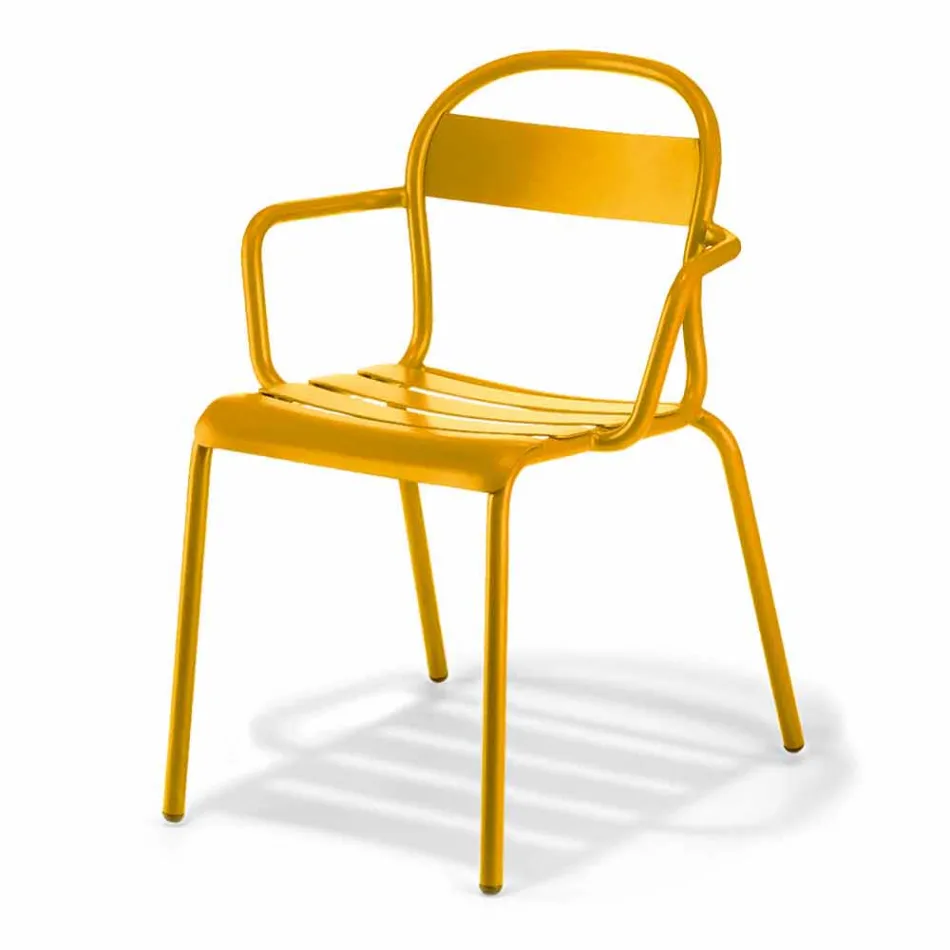 Sedia da Esterno in Alluminio Impilabile Made in Italy, 4 Pezzi - Ulyssa Viadurini