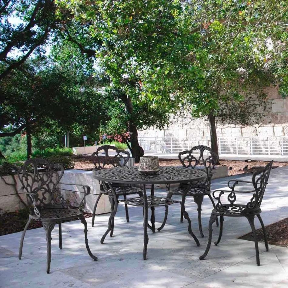 Sedia da Esterno in Alluminio Verniciato in Finitura Opaca, 2 Pezzi - Casiro Viadurini