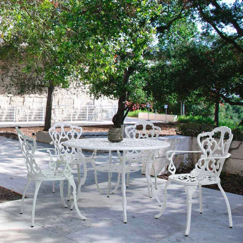 Sedia da Esterno in Alluminio Verniciato in Finitura Opaca, 2 Pezzi - Casiro Viadurini