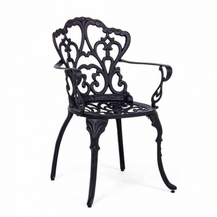 Sedia da Esterno in Alluminio Verniciato in Finitura Opaca, 2 Pezzi - Casiro Viadurini