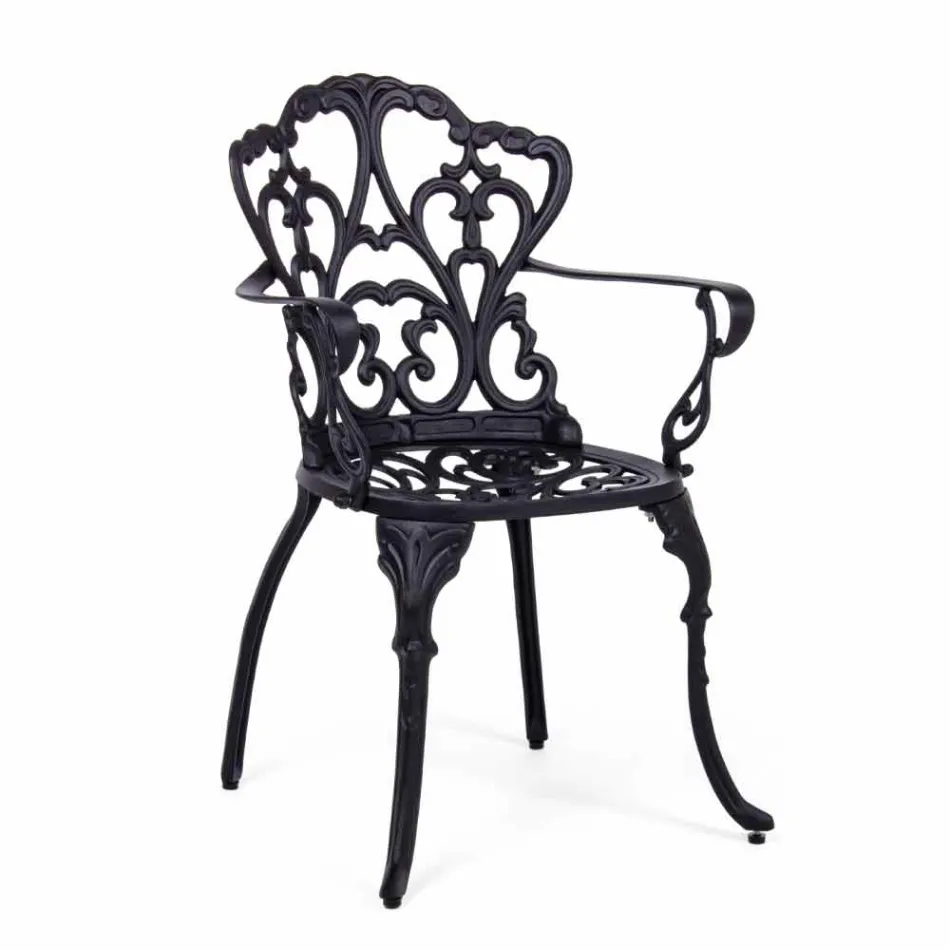 Sedia da Esterno in Alluminio Verniciato in Finitura Opaca, 2 Pezzi - Casiro Viadurini