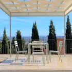 Sedia da Esterno in Ferro Verniciato Bianco Perla Made in Italy 4 Pezzi - Bernie Viadurini