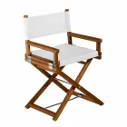 Sedia da Esterno in Legno Naturale o Nero e Tessuto Design Richiudibile - Suzana Viadurini