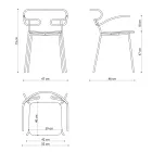 Sedia da Esterno in Metallo e Poliuretano Made in Italy, 2 Pezzi - Trosa Viadurini