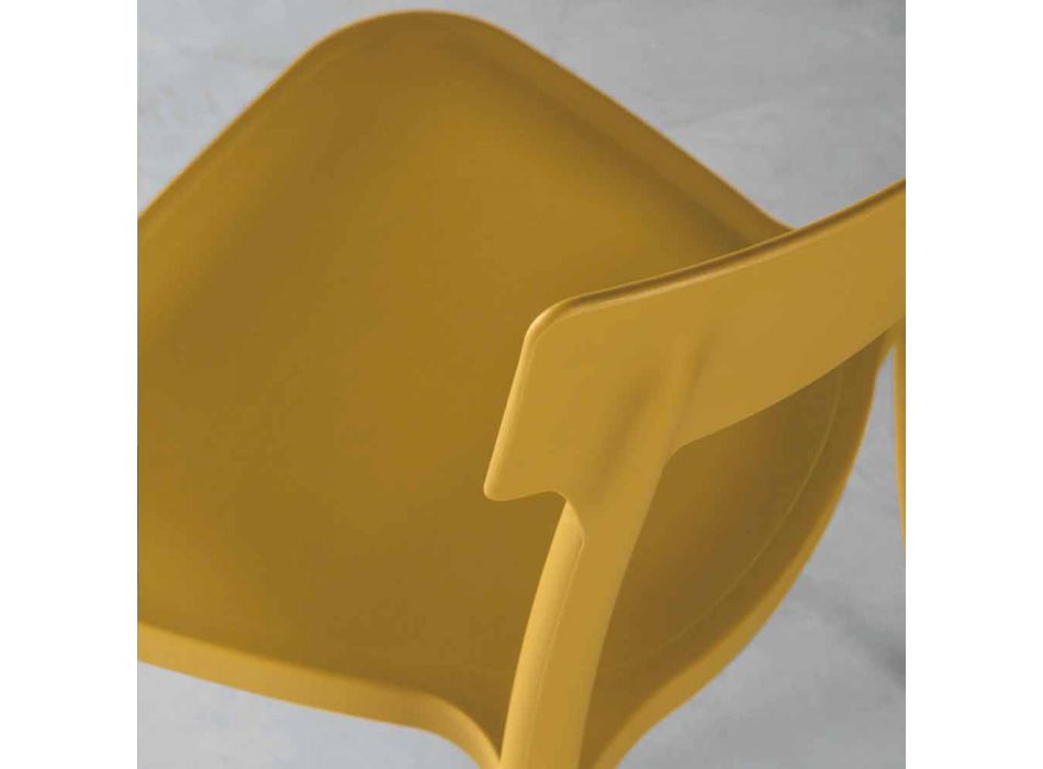 Sedia da esterno/interno di design in polipropilene made in Italy Peia