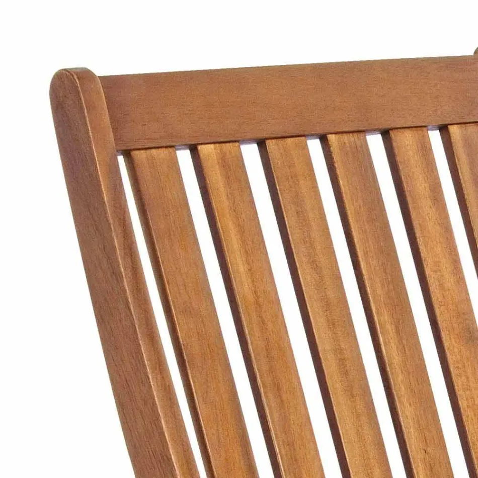 Sedia da Esterno Pieghevole in Legno di Acacia, 2 Pezzi - Grima Viadurini