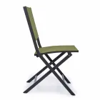 Sedia da Esterno Pieghevole in Textilene e Alluminio, 4 Pezzi - Holly Viadurini