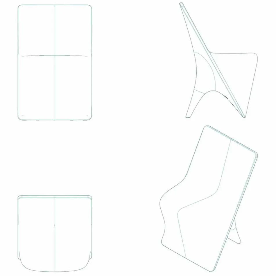 Sedia da giardino di design moderno Sloo by Vondom, in polietilene Viadurini