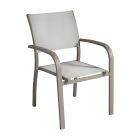 Sedia da Giardino Impilabile in Alluminio con Braccioli Design - Gontran Viadurini