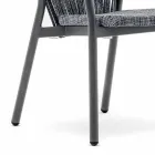 Sedia da Giardino Impilabile in Alluminio e Tessuto Tecnico – Smart By Varaschin Viadurini