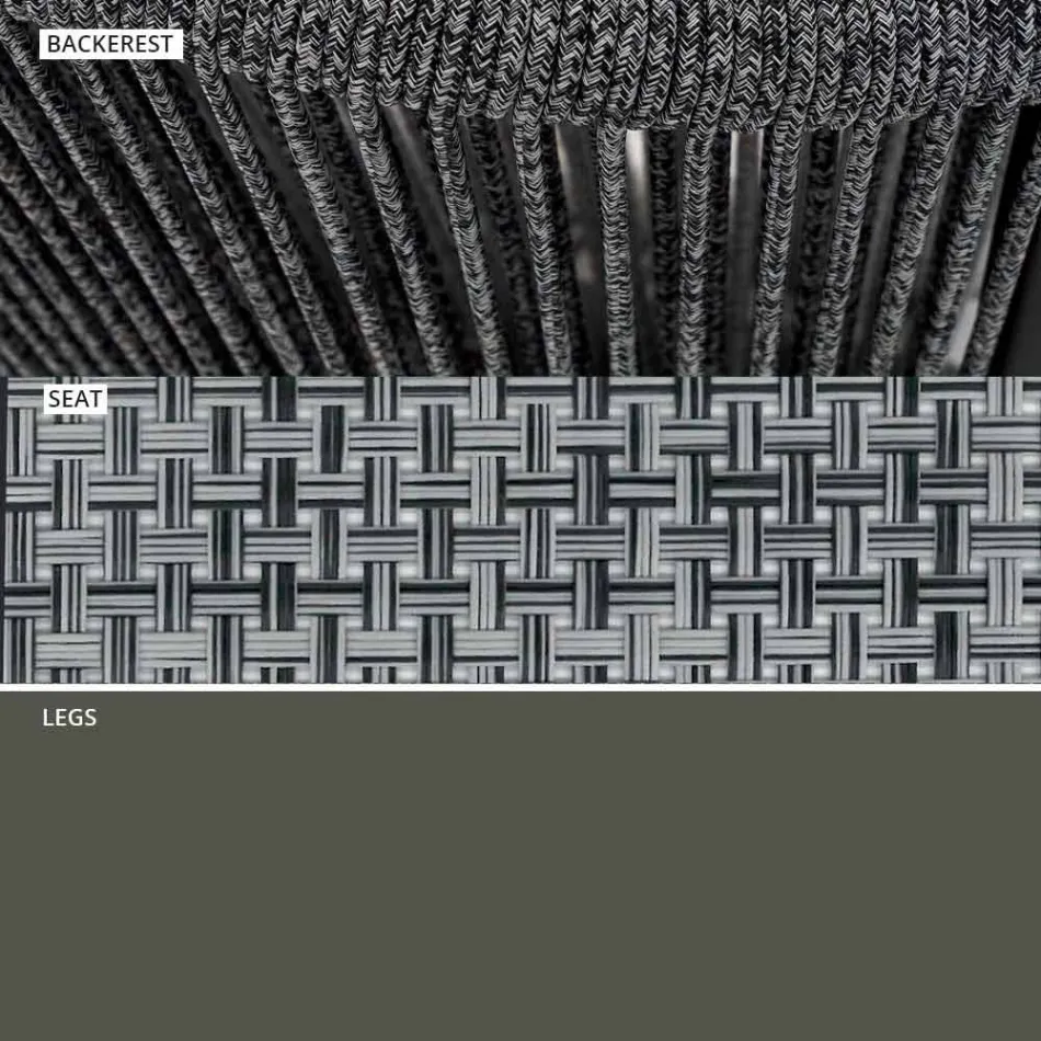 Sedia da Giardino Impilabile in Alluminio e Tessuto Tecnico – Smart By Varaschin Viadurini