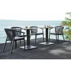 Sedia da Giardino Impilabile in Alluminio e Tessuto Tecnico – Smart By Varaschin Viadurini