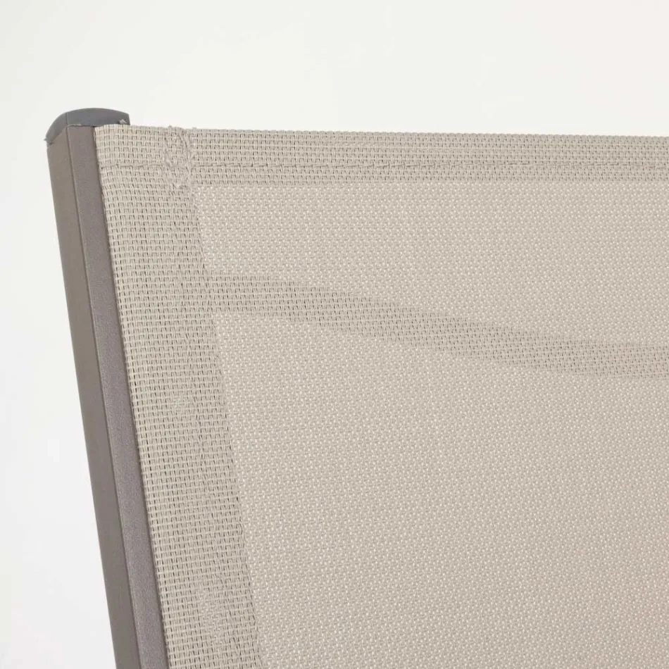 Sedia da Giardino Impilabile in Alluminio e Textilene Design Moderno - Franz Viadurini