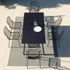 Sedia da Giardino Impilabile in Metallo Zincato Made in Italy 4 Pezzi - Vikas Viadurini