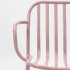 Sedia da Giardino in Metallo con Braccioli Made in Italy 2 Pezzi - Simply Viadurini