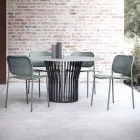 Sedia da Giardino in Metallo Verniciato Made in Italy 2 Pezzi - Sinergia Viadurini