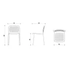 Sedia da Giardino in Metallo Verniciato Made in Italy 2 Pezzi - Sinergia Viadurini