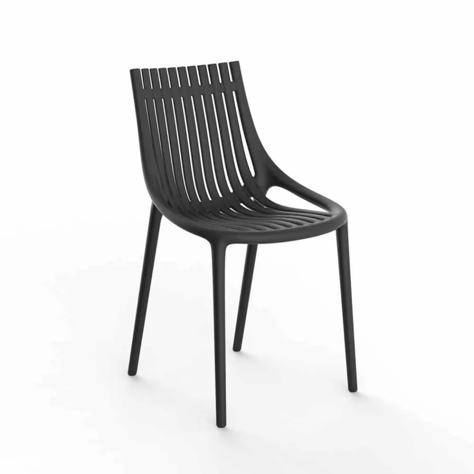 Sedia da Giardino in Plastica Colorata Impilabile 4 Pezzi - Ibiza by Vondom Viadurini