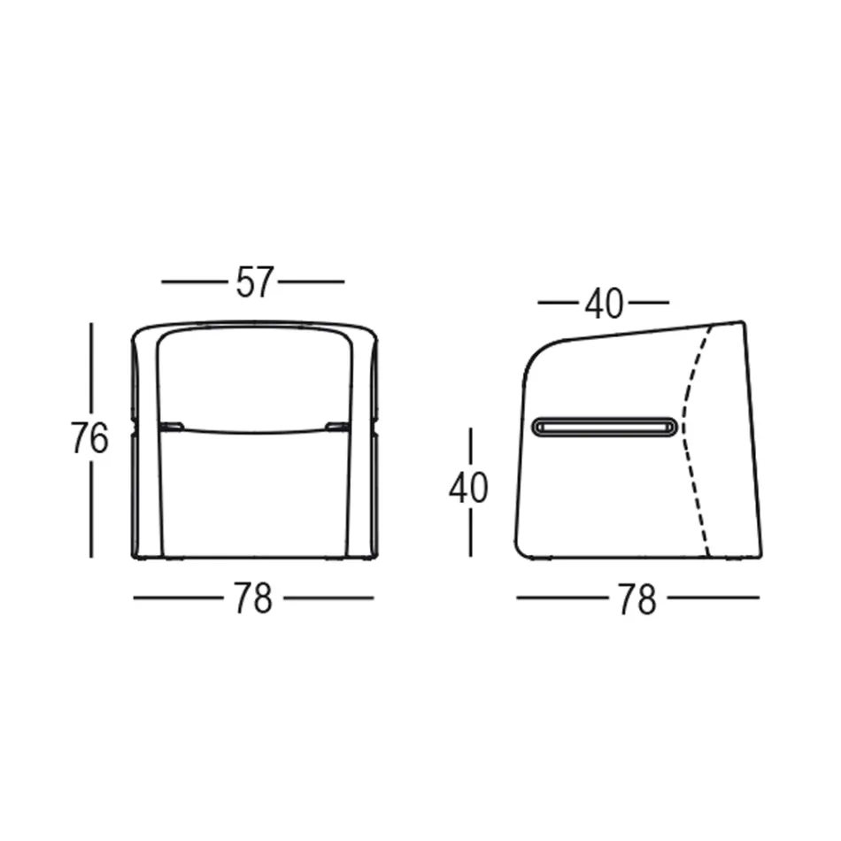 Sedia da Giardino in Polietilene e Legno di Betulla Made in Italy - Talula Viadurini