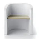 Sedia da Giardino in Polietilene e Legno di Betulla Made in Italy - Talula Viadurini