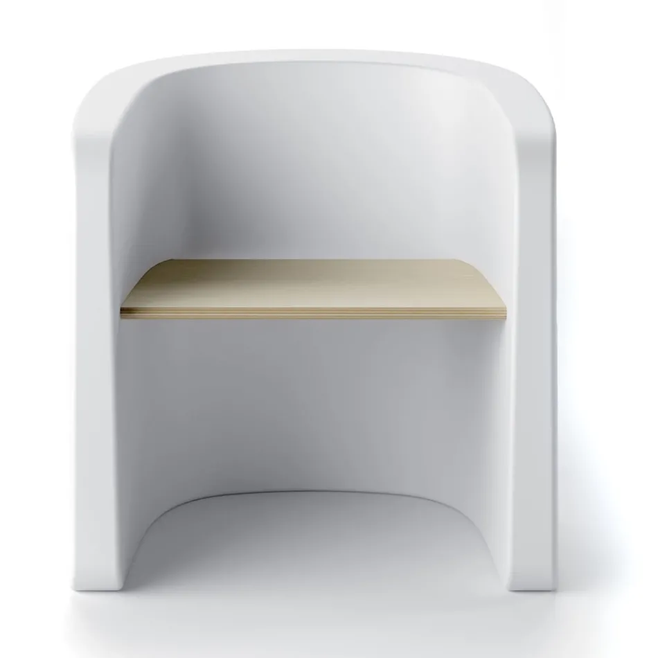 Sedia da Giardino in Polietilene e Legno di Betulla Made in Italy - Talula Viadurini