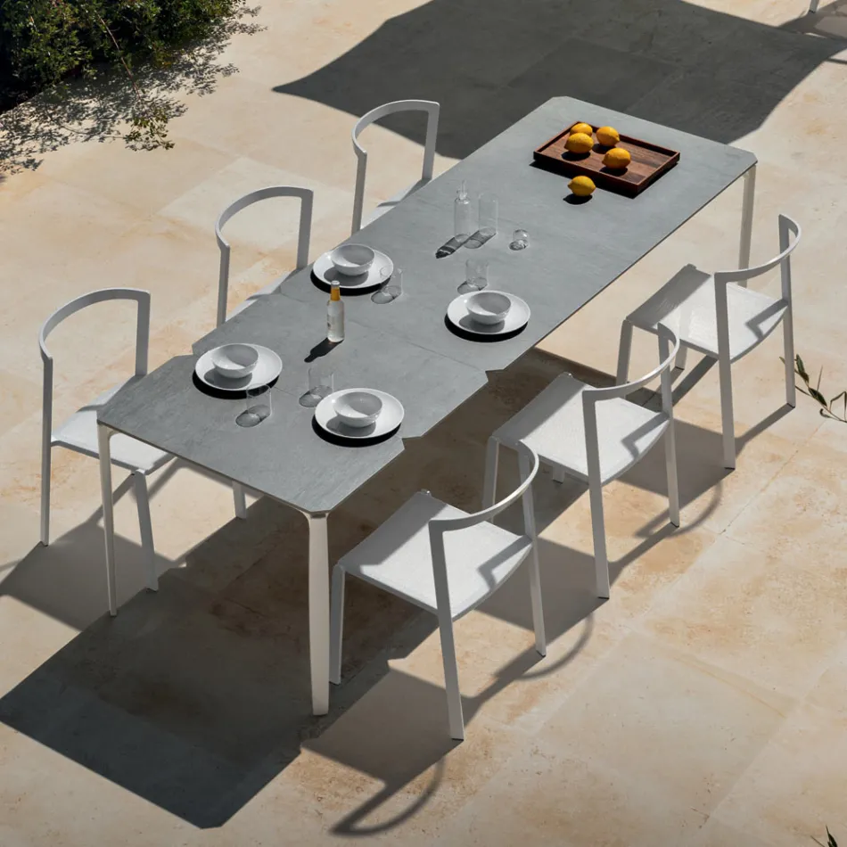 Sedia da Giardino in Textilene e Base in Alluminio Made in Italy - Milanka Viadurini