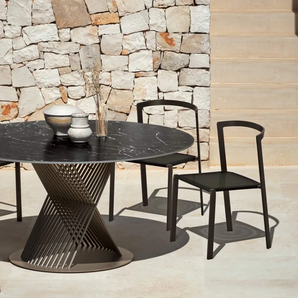 Sedia da Giardino in Textilene e Base in Alluminio Made in Italy - Milanka Viadurini