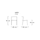 Sedia da Giardino in Textilene e Base in Alluminio Made in Italy - Milanka Viadurini