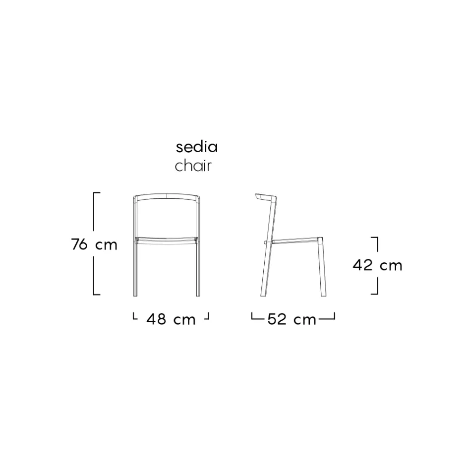 Sedia da Giardino in Textilene e Base in Alluminio Made in Italy - Milanka Viadurini