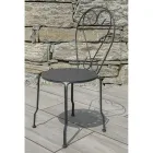 Sedia da Giardino Realizzata Interamente in Metallo - Archivio Viadurini