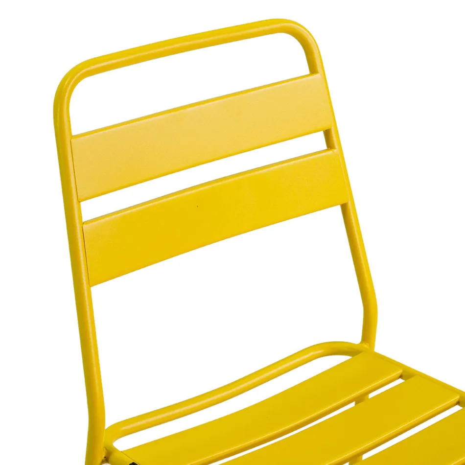 Sedia da Giardino Realizzata Interamente in Metallo - Nastro Viadurini