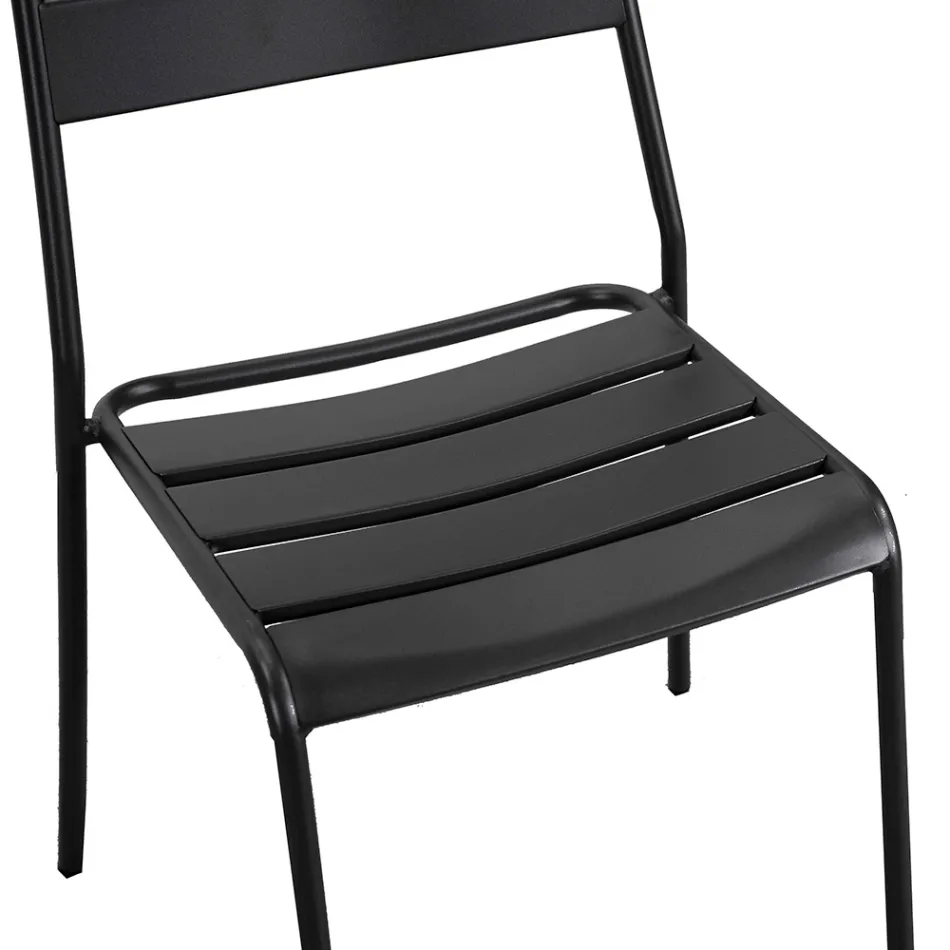 Sedia da Giardino Realizzata Interamente in Metallo - Nastro Viadurini