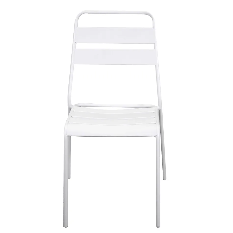 Sedia da Giardino Realizzata Interamente in Metallo - Nastro Viadurini