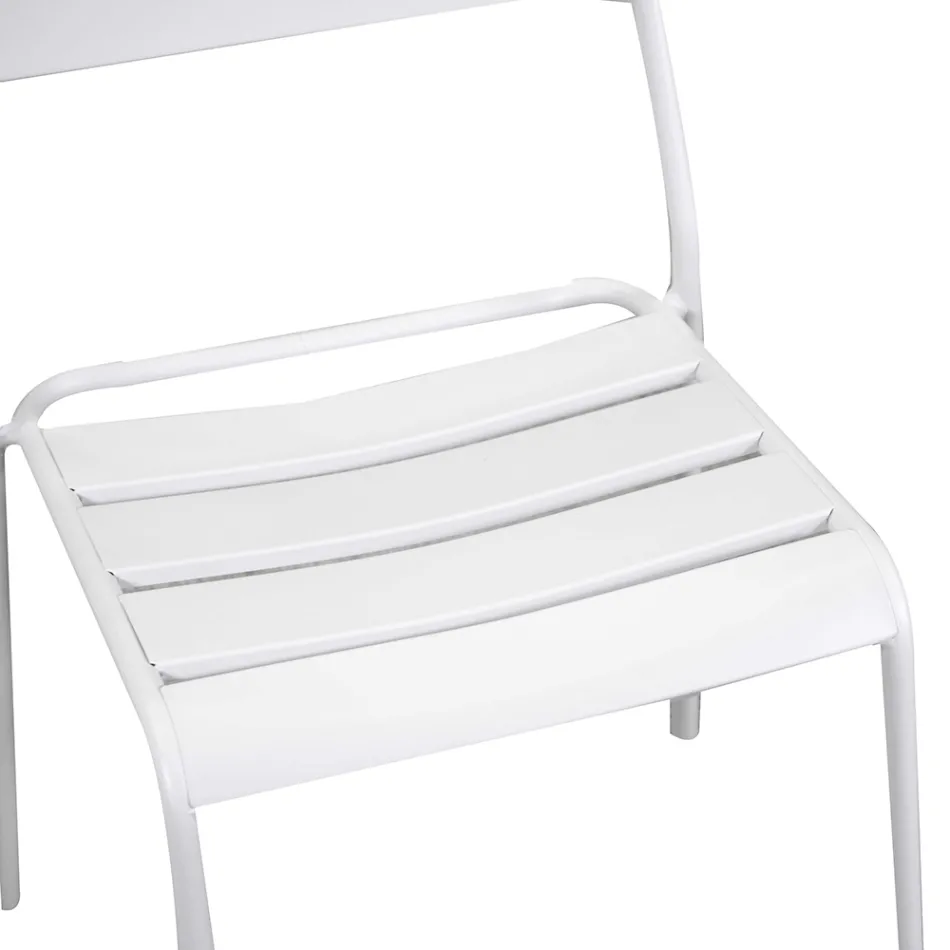 Sedia da Giardino Realizzata Interamente in Metallo - Nastro Viadurini