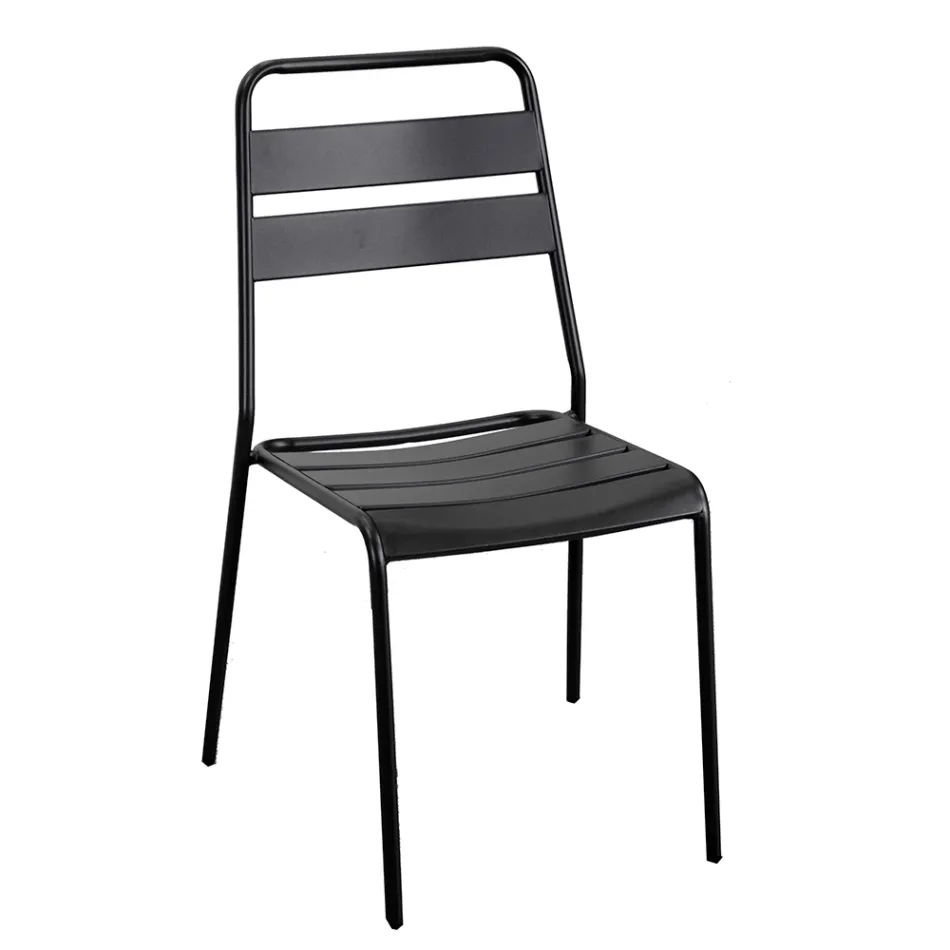 Sedia da Giardino Realizzata Interamente in Metallo - Nastro Viadurini