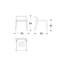 Sedia da Giardino Struttura in Alluminio Made in Italy - Noss by Varaschin Viadurini