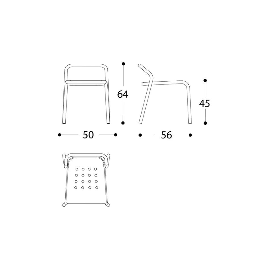 Sedia da Giardino Struttura in Alluminio Made in Italy - Noss by Varaschin Viadurini
