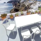 Sedia da Interno e Esterno Impilabile in Resina Rinforzata con Fiberglass - Naira Viadurini