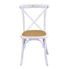 Sedia da Interno Impilabile in Legno di Betulla e Seduta in Rattan - Barriera Viadurini